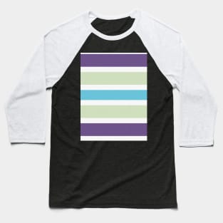 SIMPLE PASTEL GEOMETRIC STRIPES Baseball T-Shirt